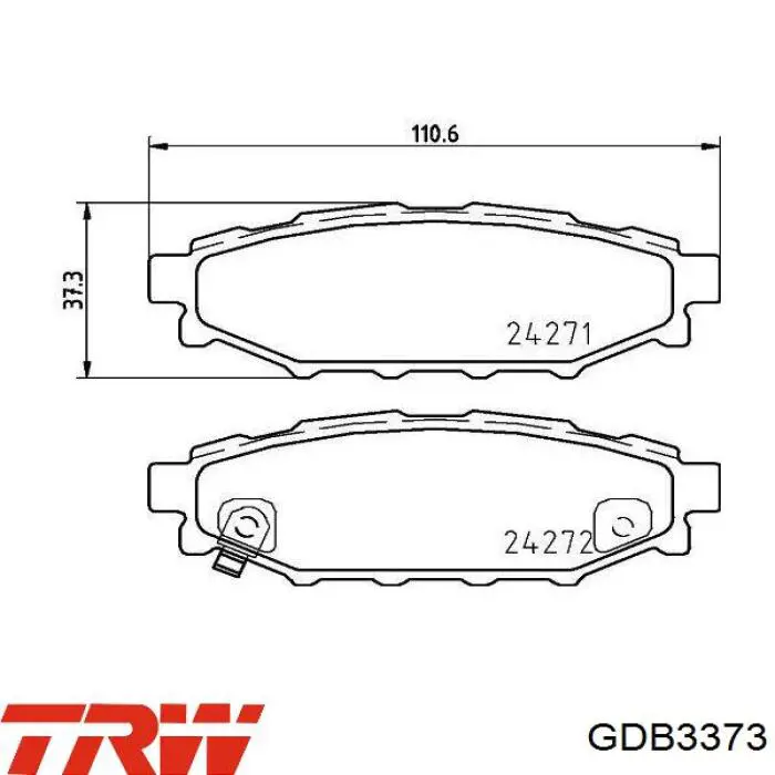GDB3373 TRW Колодки тормозные дисковые комплект