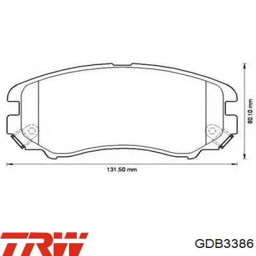Тормозные колодки TRW GDB3386