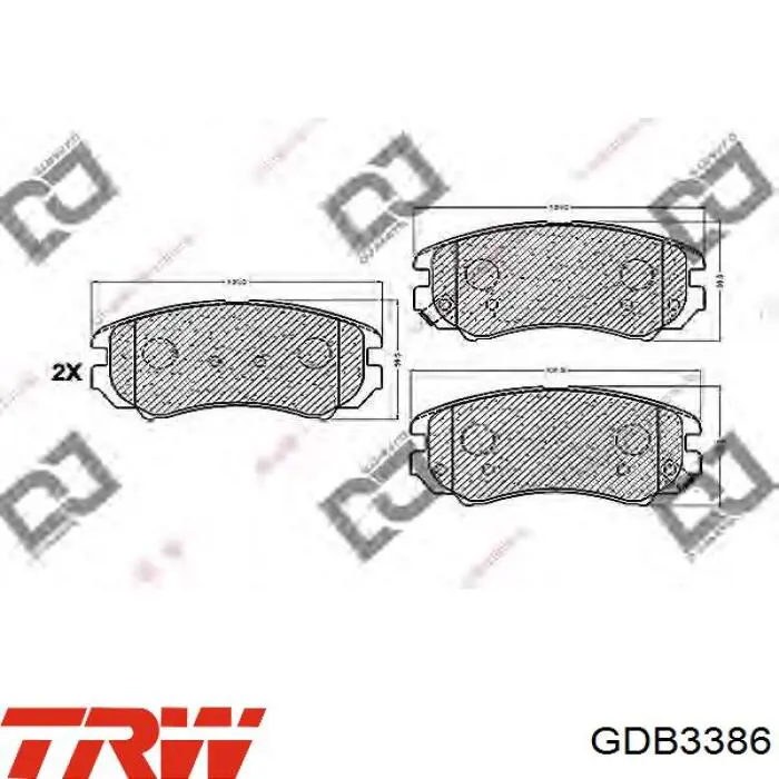 Купить GDB3386 TRW Колодки тормозные