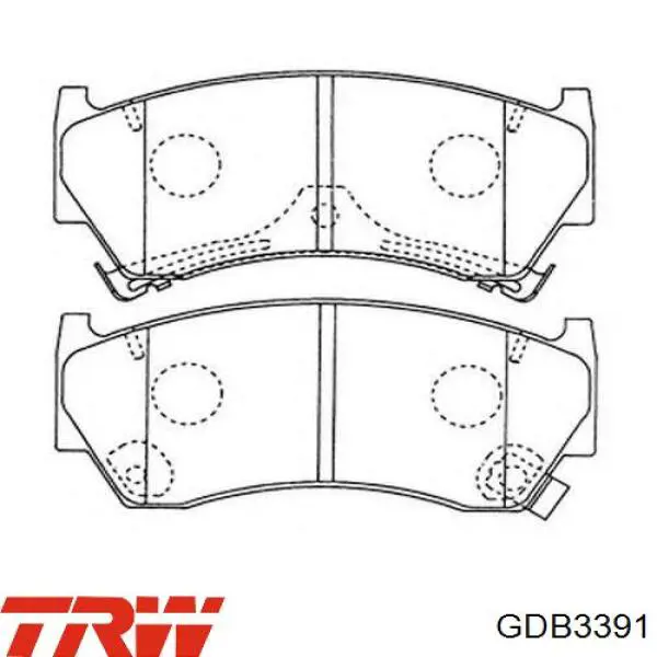 Передние тормозные колодки GDB3391 TRW
