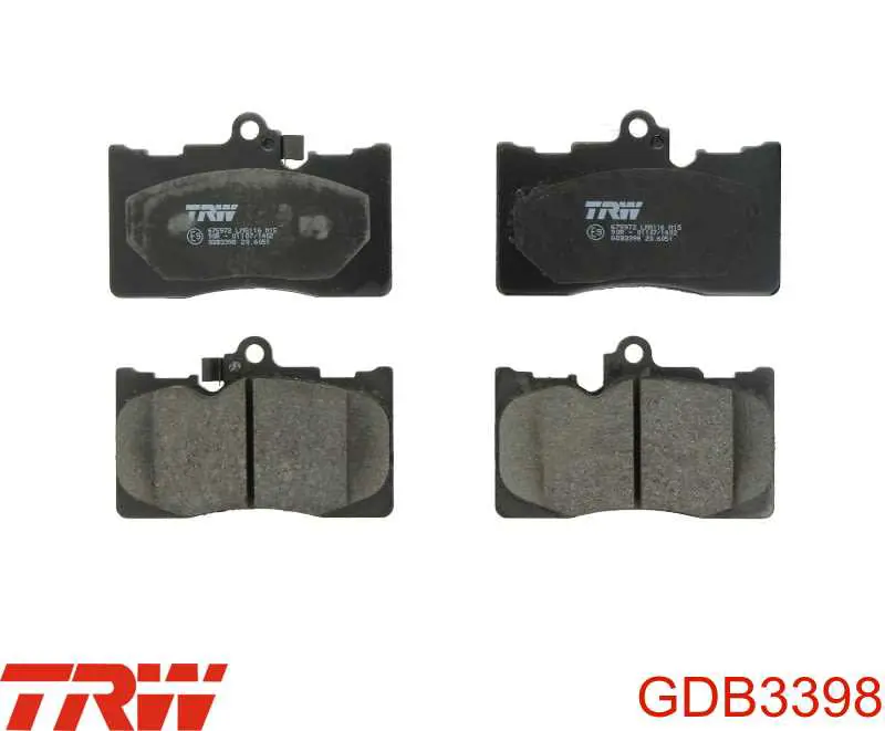 GDB3398 TRW передние тормозные колодки
