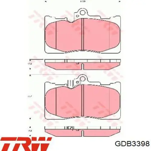 Купить GDB3398 TRW Колодки тормозные