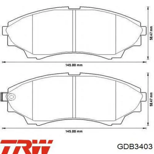 Тормозные колодки TRW GDB3403