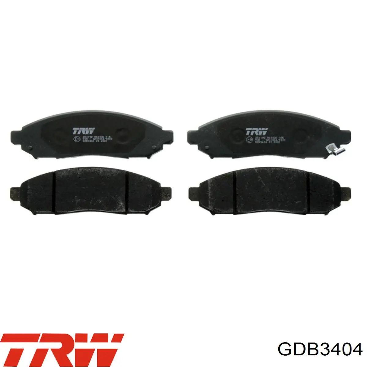 GDB3404 TRW колодки тормозные передние дисковые