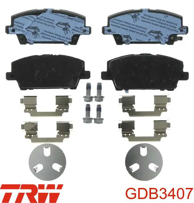 GDB3407 TRW колодки тормозные передние дисковые