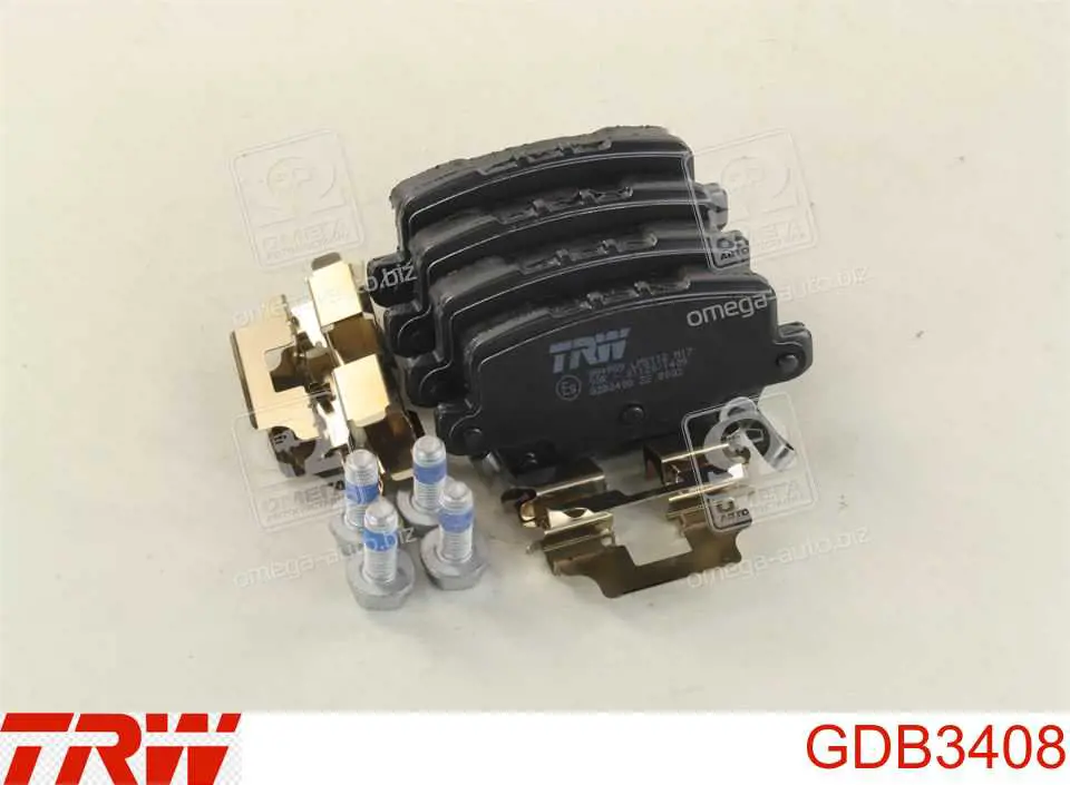 GDB3408 TRW колодки тормозные задние дисковые