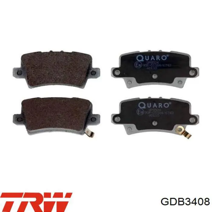 Задние тормозные колодки GDB3408 TRW