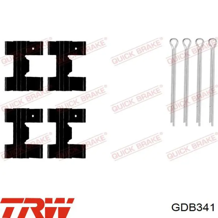 Передние тормозные колодки GDB341 TRW