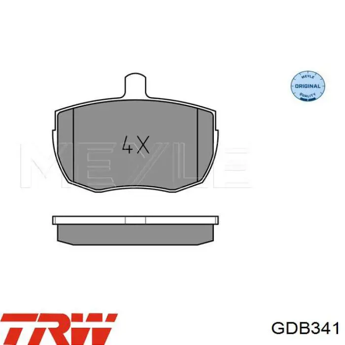 Купить GDB341 TRW Колодки тормозные