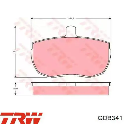 GDB341 TRW Колодки передние
