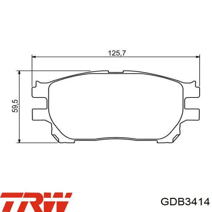 Колодки TRW GDB3414 цена, от 35.07 USD
