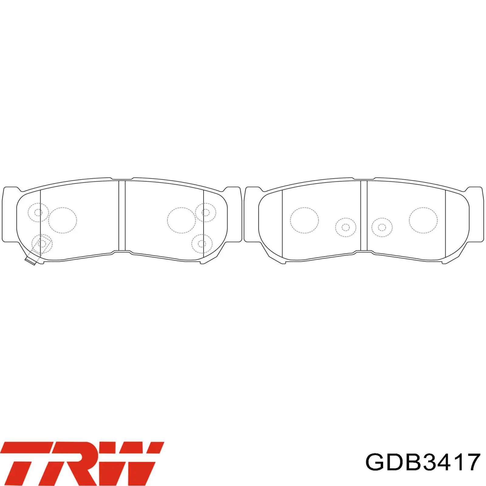 Колодки дисковые  TRW GDB3417 цена, от 19.55 USD