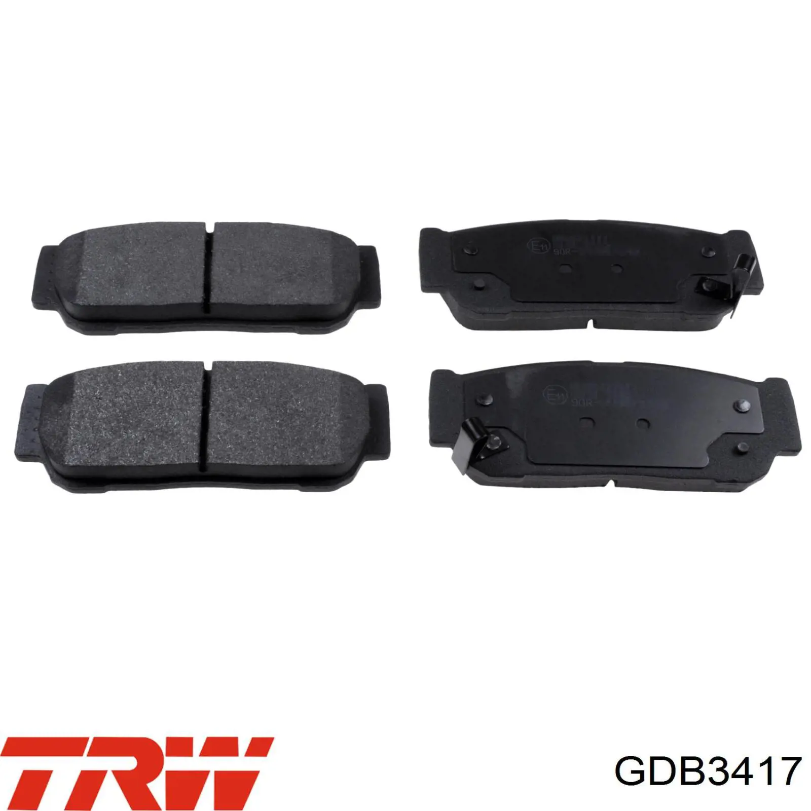 GDB3417 TRW колодки тормозные задние дисковые