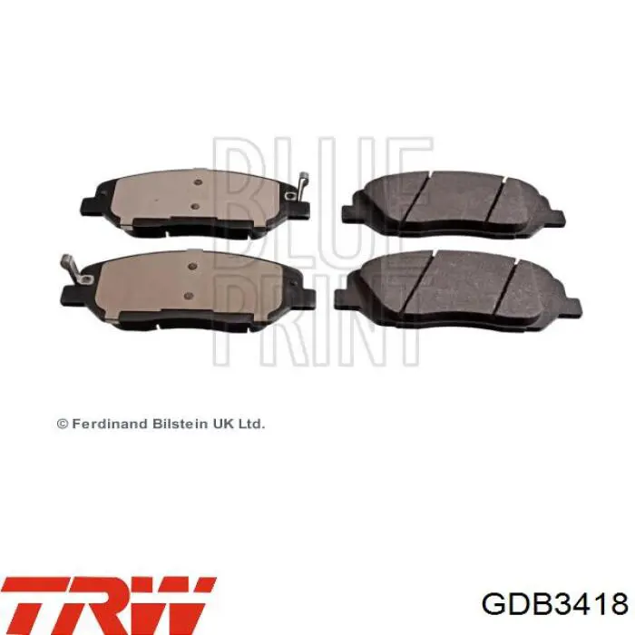 Передние тормозные колодки GDB3418 TRW