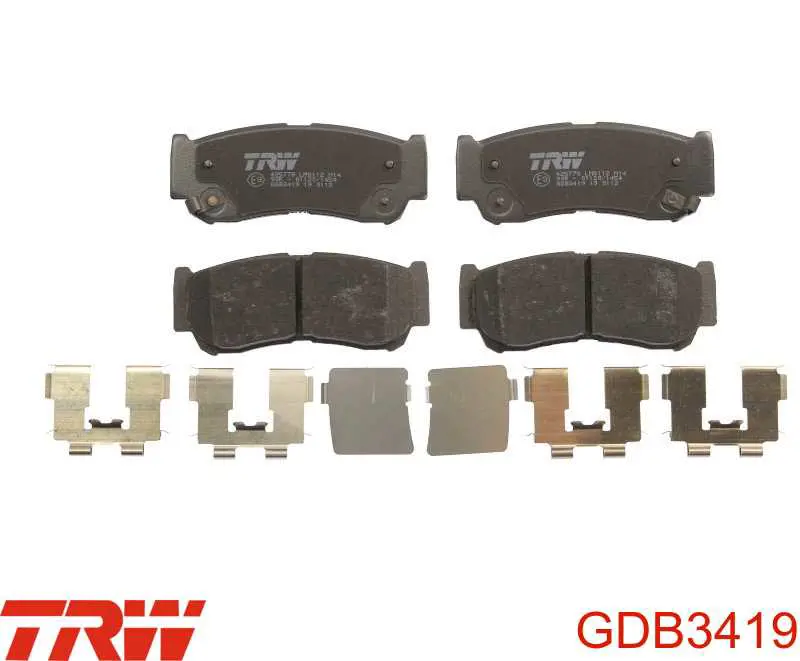 Купить GDB3419 TRW Колодки тормозные задние, дисковые