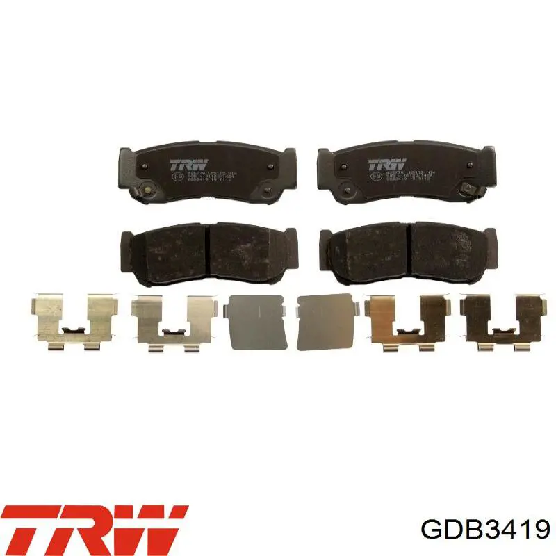 Задние тормозные колодки GDB3419 TRW
