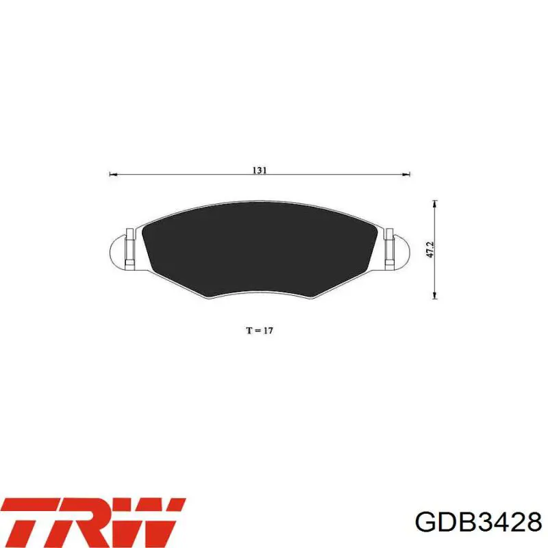 Передние тормозные колодки GDB3428 TRW