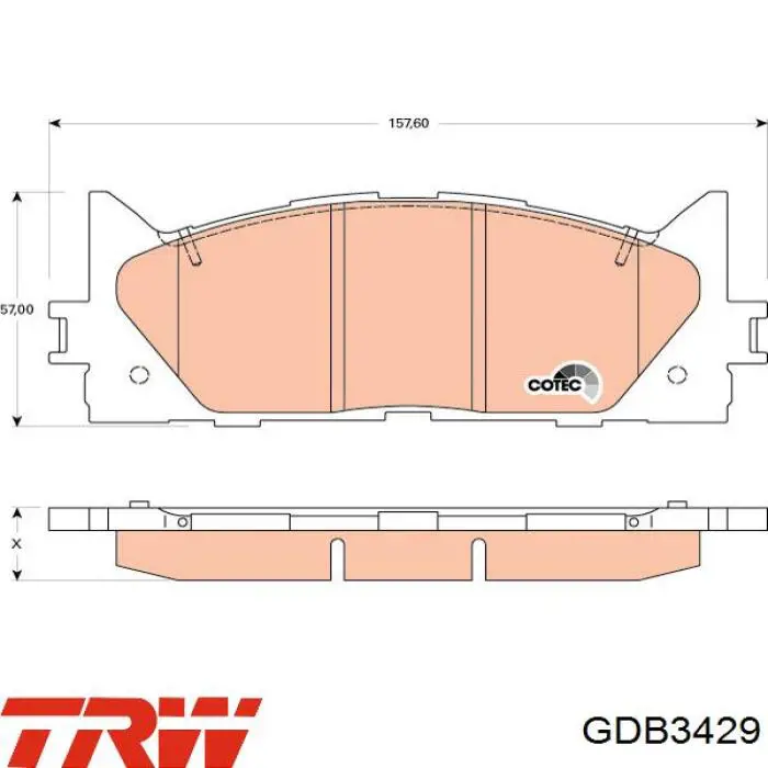 Колодки TRW GDB3429 цена, от 31.78 USD
