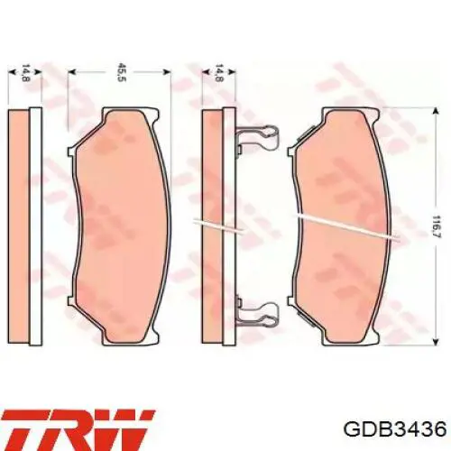 Тормозные колодки TRW GDB3436