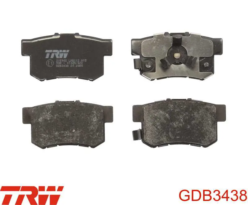 Купить GDB3438 TRW Колодки тормозные задние, дисковые