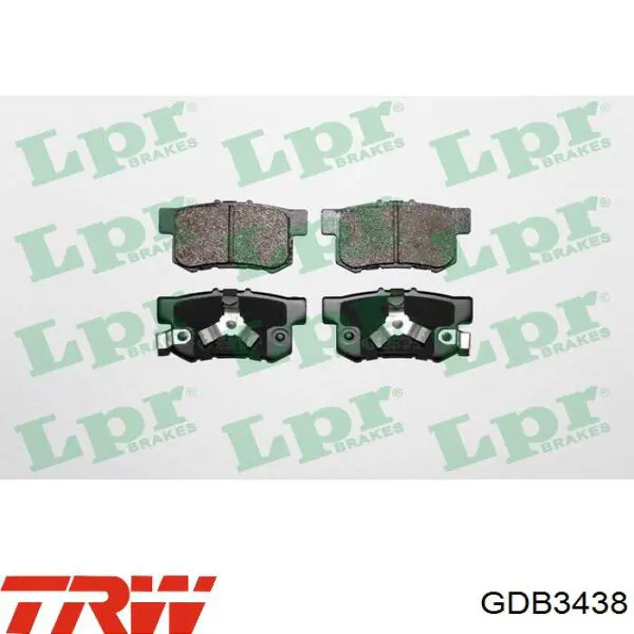 Задние тормозные колодки GDB3438 TRW