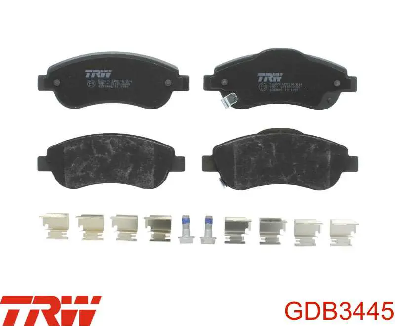 GDB3445 TRW колодки тормозные передние дисковые