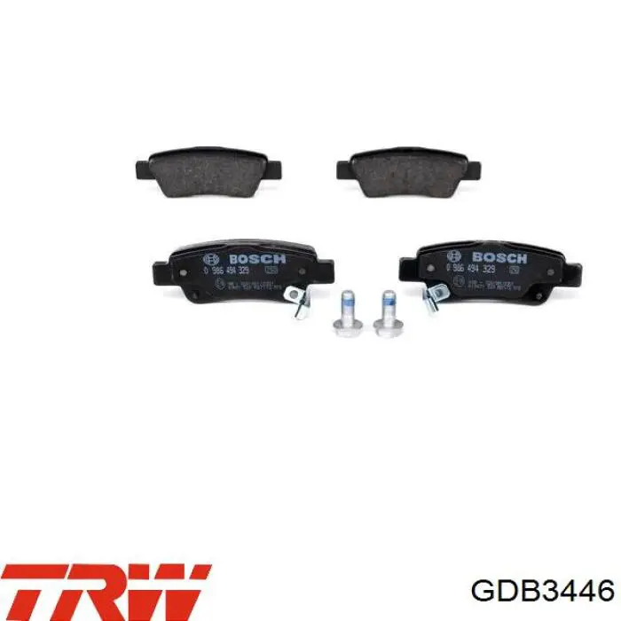 Купить GDB3446 TRW Колодки тормозные задние, дисковые