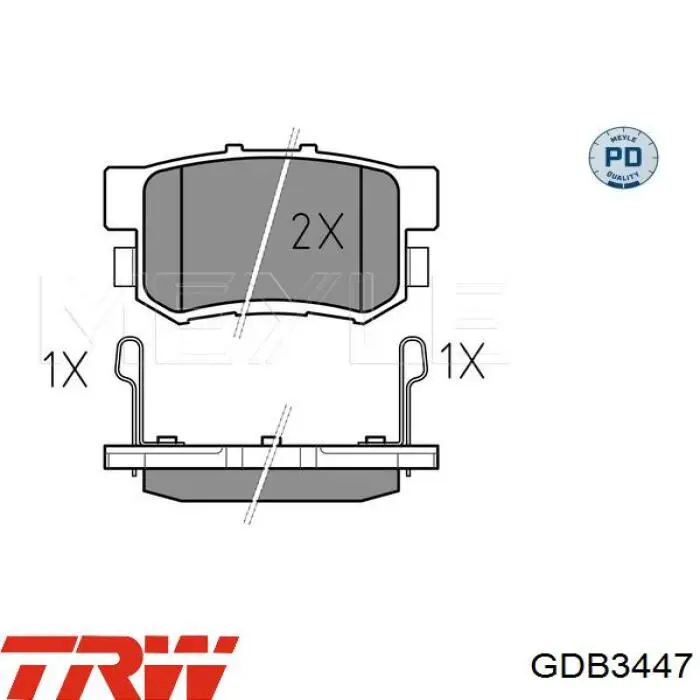 Купить GDB3447 TRW Колодки тормозные задние, дисковые