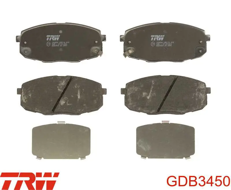 GDB3450 TRW колодки тормозные передние дисковые