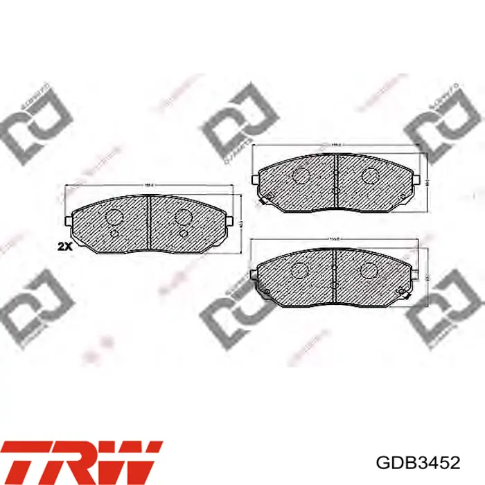 Колодки TRW GDB3452 цена, от 25.34 USD