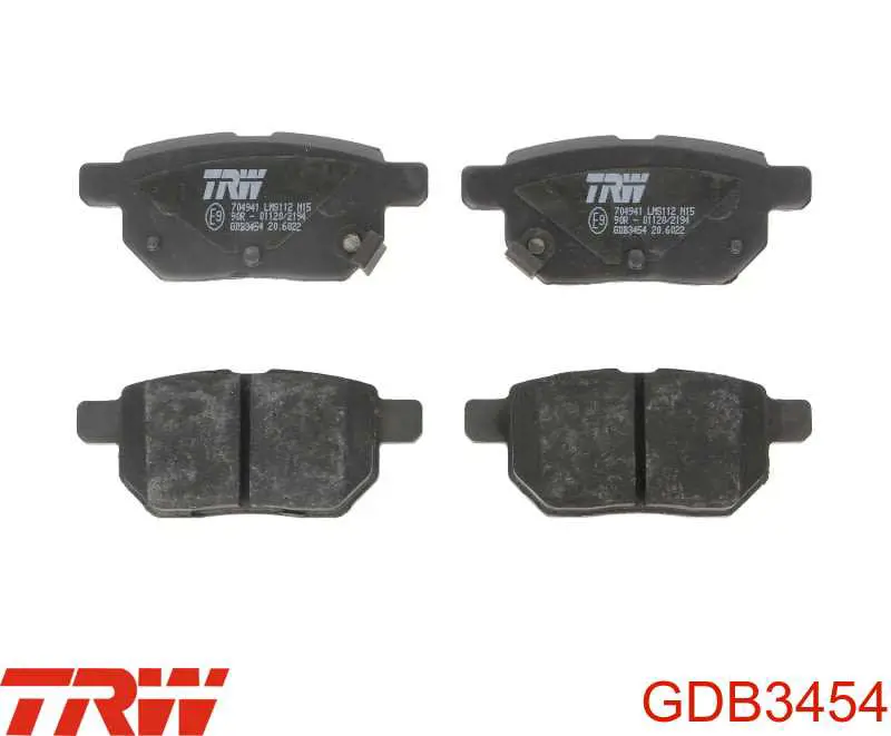 Купить GDB3454 TRW Колодки тормозные задние, дисковые