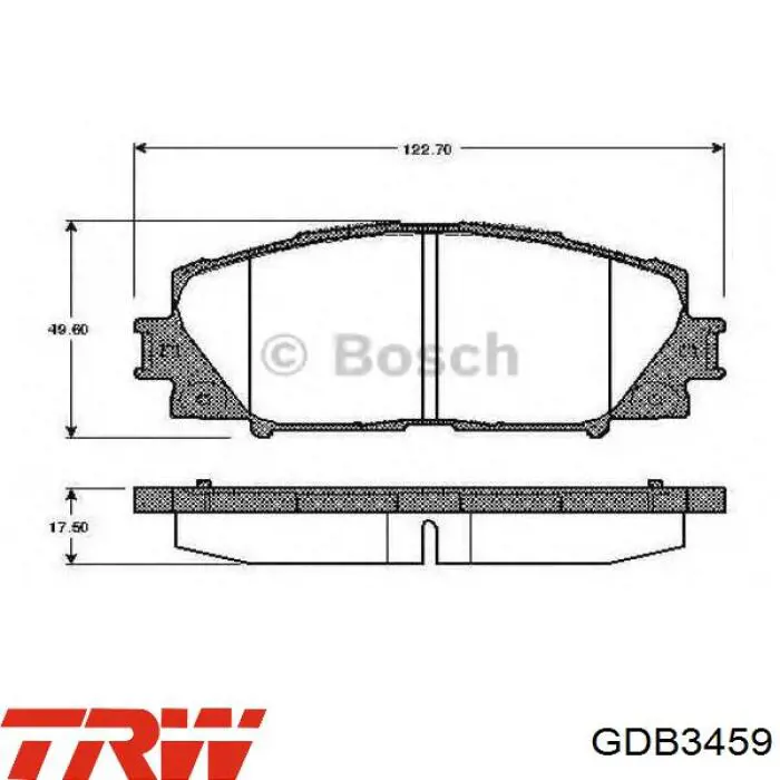 GDB3459 TRW Колодки передние