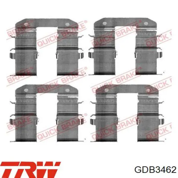Купить GDB3462 TRW Колодки тормозные задние, дисковые