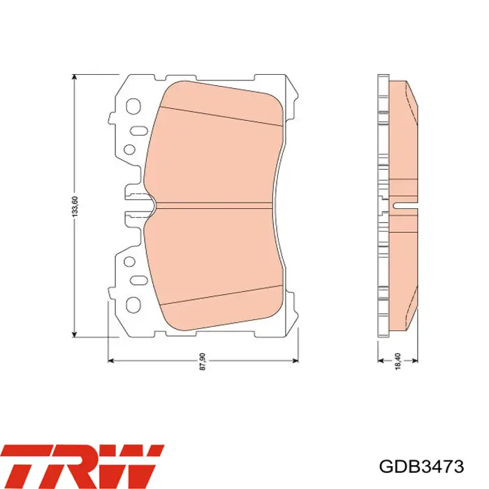 Тормозные колодки TRW GDB3473