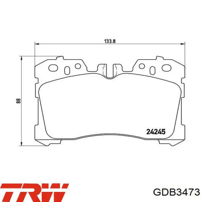 Купить GDB3473 TRW Колодки тормозные