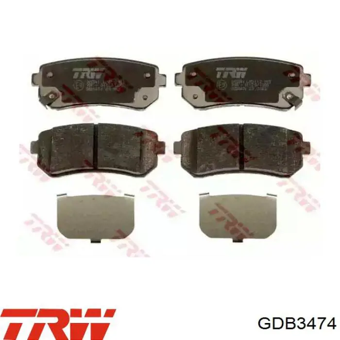 Колодки тормозные задние дисковые TRW GDB3474