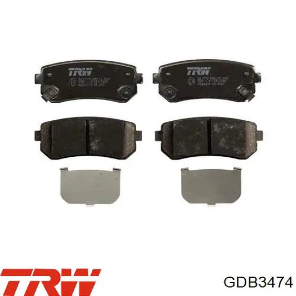 Купить GDB3474 TRW Колодки тормозные задние, дисковые