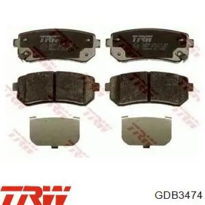 Задние тормозные колодки GDB3474 TRW