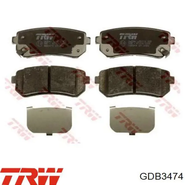 GDB3474 TRW Колодки тормозные дисковые комплект