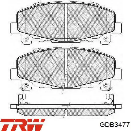 GDB3477 TRW Колодки передние