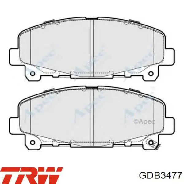 Передние тормозные колодки GDB3477 TRW