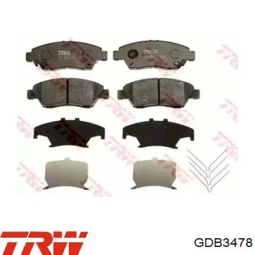 Купить GDB3478 TRW Колодки тормозные