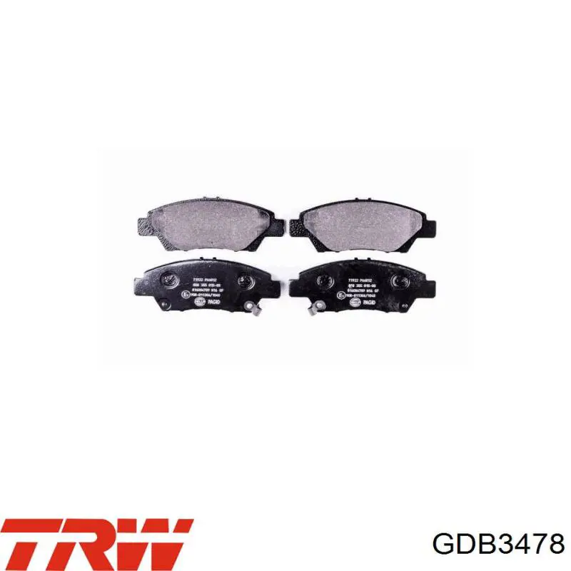 GDB3478 TRW Колодки передние