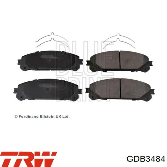 Купить GDB3484 TRW Колодки тормозные