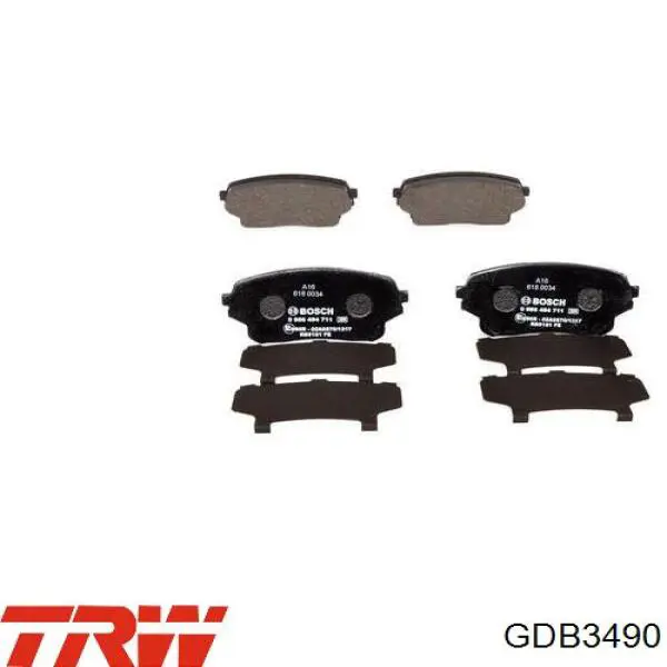 Купить GDB3490 TRW Колодки тормозные