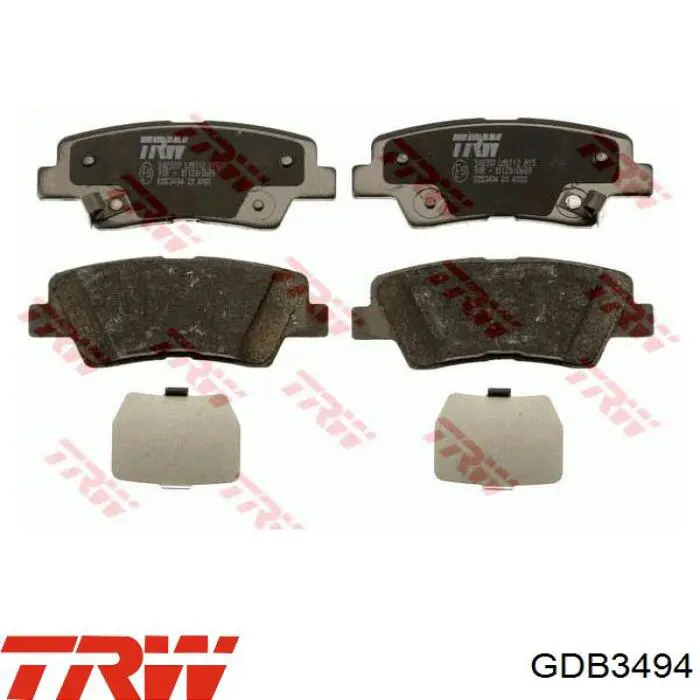 Купить GDB3494 TRW Колодки тормозные задние, дисковые