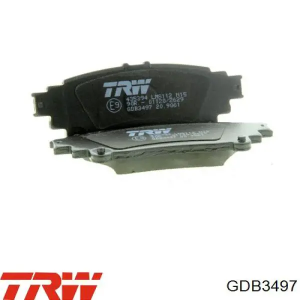 Купить GDB3497 TRW Колодки тормозные задние, дисковые