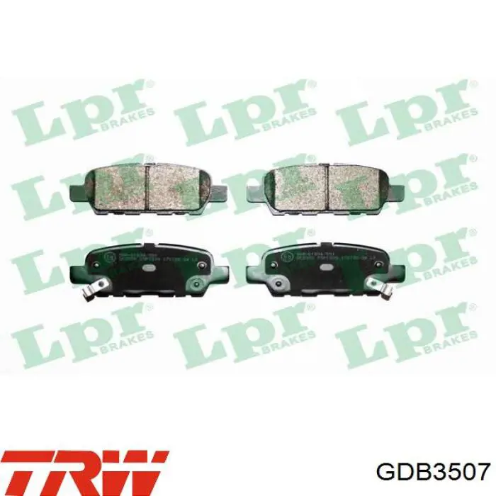 Задние дисковые колодки TRW GDB3507