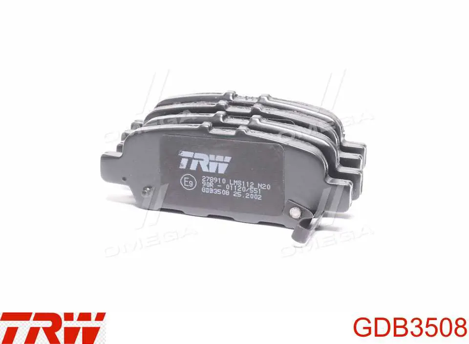 Задние тормозные колодки GDB3508 TRW