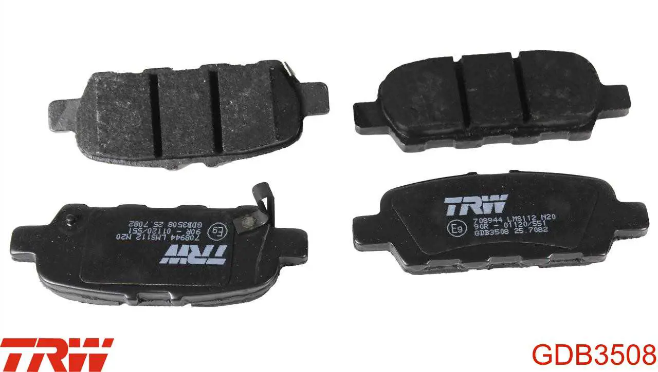 Купить GDB3508 TRW Колодки тормозные задние, дисковые